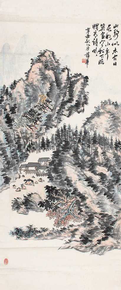 蒲华 山水 立轴